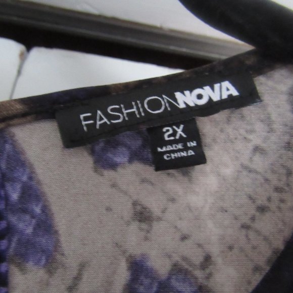 NWT purple python print bodysuit - Picture 2 of 5